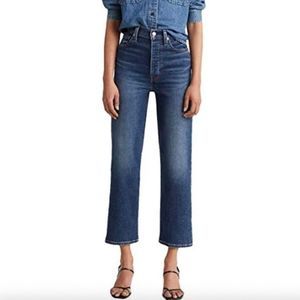 Levi’s Ribcage Straight Dark Blue Denim Jeans Size 27